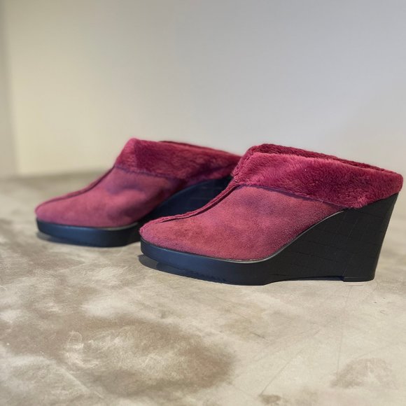 Women's VANELI Mauve Wedge Mule Heels, Size 6.5 - Picture 1 of 11